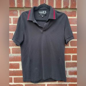 Fred Perry x Raf Simons Collared Polo Shirt Size Medium - Black